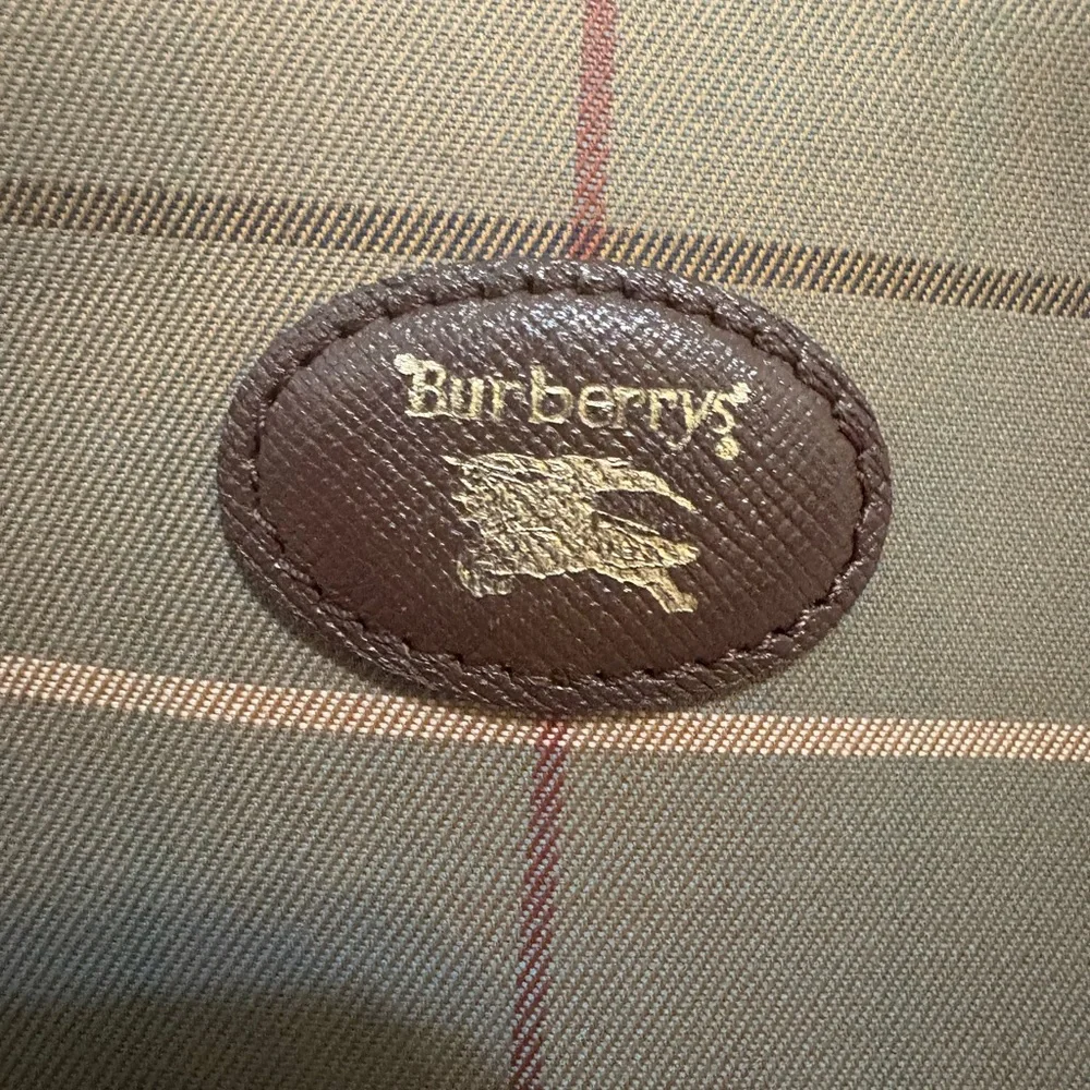 Vintage Burberrys Brown Plaid Wristlet Clutch/Cosmetic Bag - Picture 3 of 17